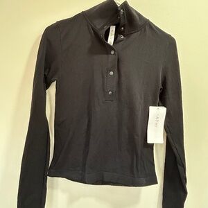 Athleta Flurry Seamless Henley, Size S